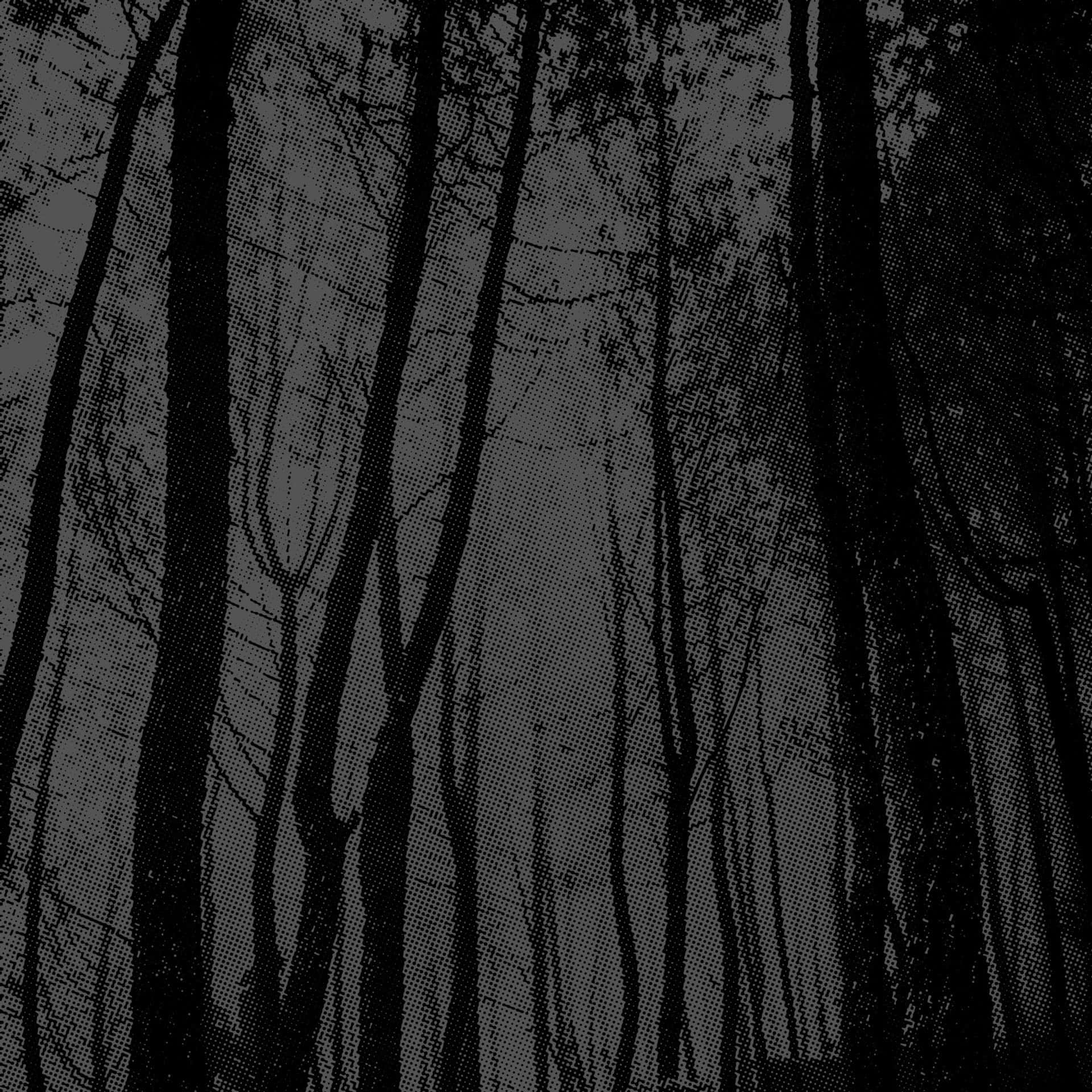 Grunge Forest Silhouette Grey Aesthetic, monochromatic halftone pattern, tall bare tree trunks, Full HD Desktop Wallpaper