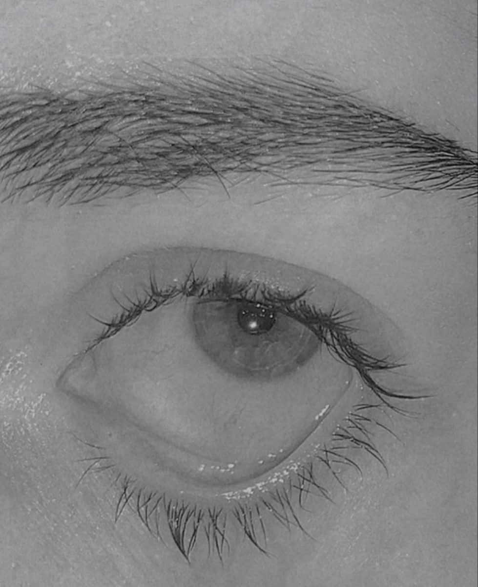 Grunge Grey Aesthetic, human eye, detailed lashes, SD Phone Wallpaper