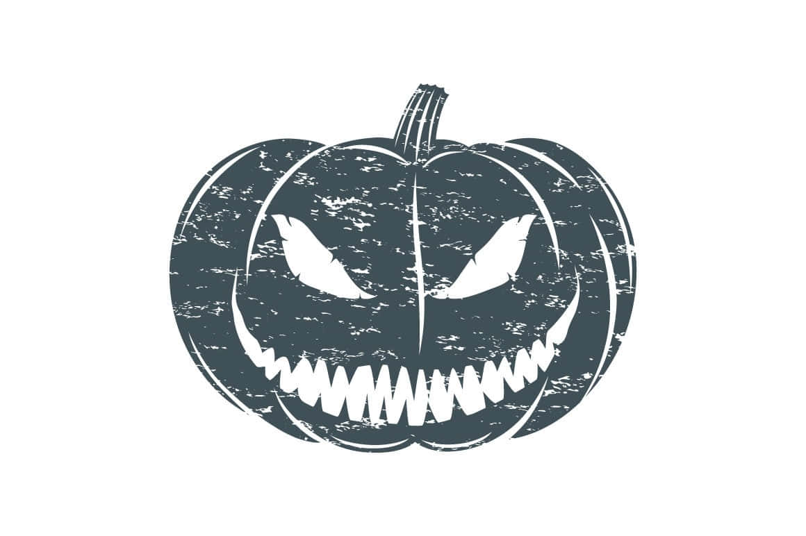 Grunge Style Jack O Lantern, dark teal, distressed pumpkin, SD Desktop Wallpaper