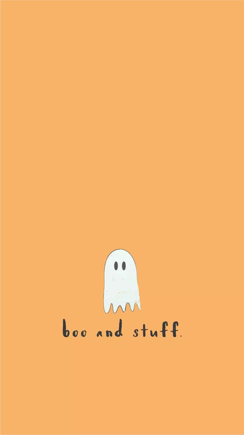 Grunge Halloween, ghost, orange, HD Phone Wallpaper
