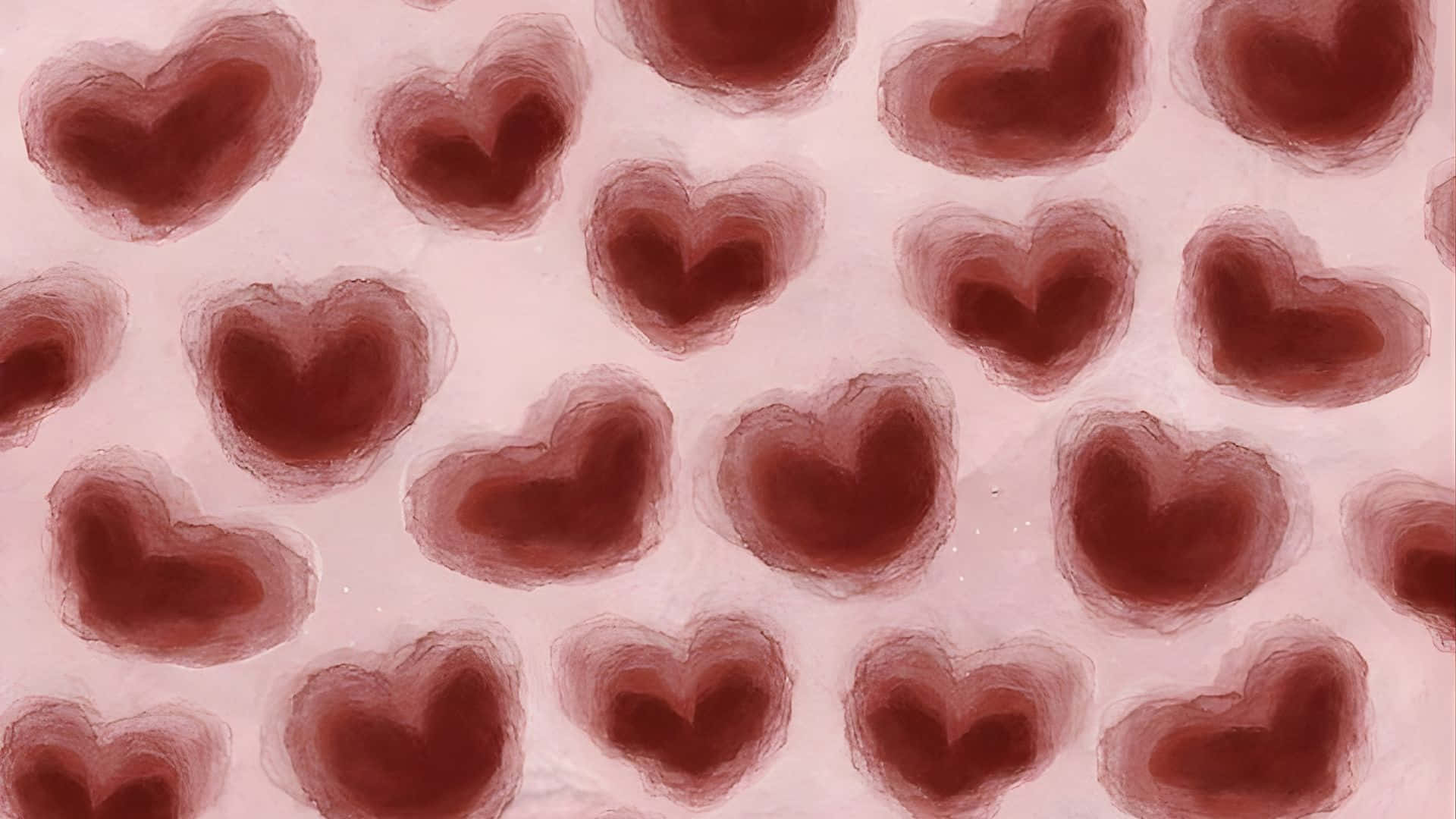 Grunge Lovecore, heart pattern, soft pink background, Full HD Desktop Wallpaper