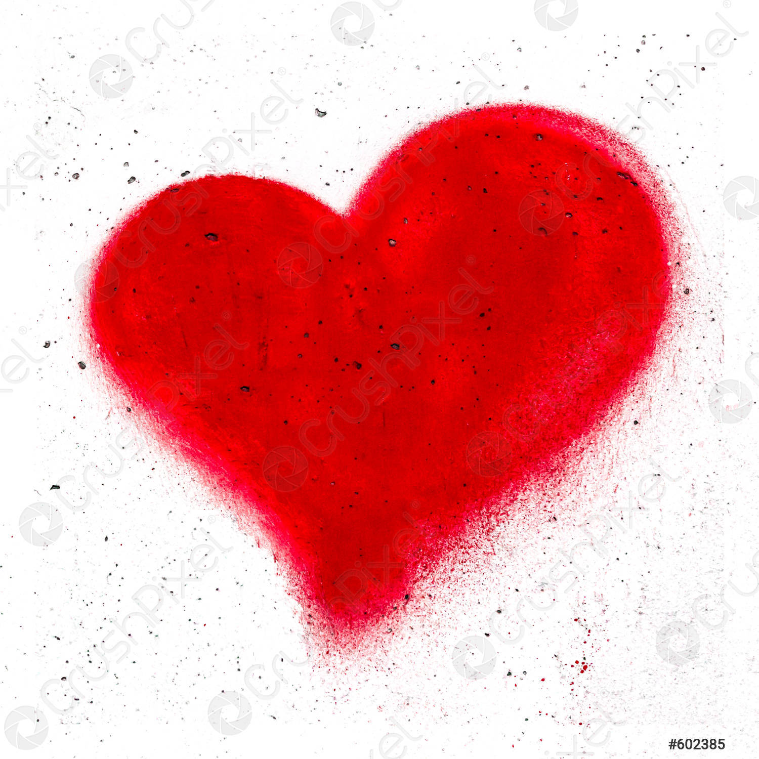 red heart, spray-painted, white, HD Desktop Wallpaper