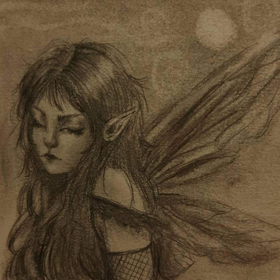 fairy, long hair, delicate wings, SD Desktop Wallpaper