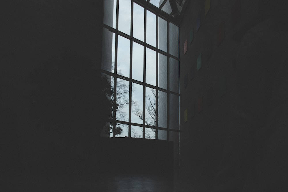spooky glass window, dimly lit interior, large window, SD Desktop Wallpaper