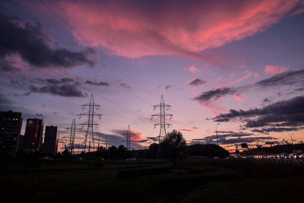 pink and blue sky, twilight sky, magenta and violet hues, SD Desktop Wallpaper