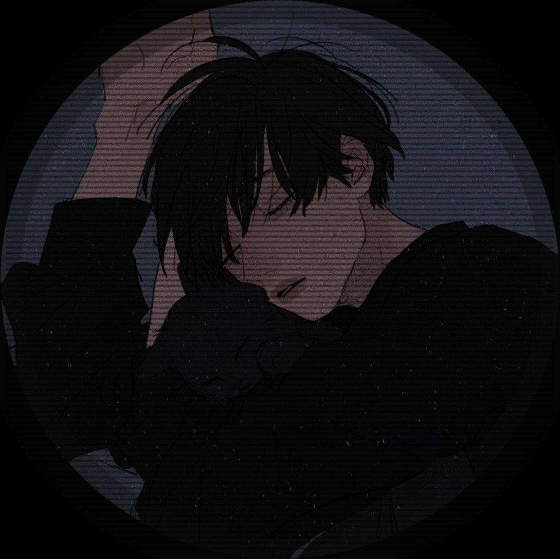 handsome anime boy, cat, grunge pfp, SD Desktop Wallpaper