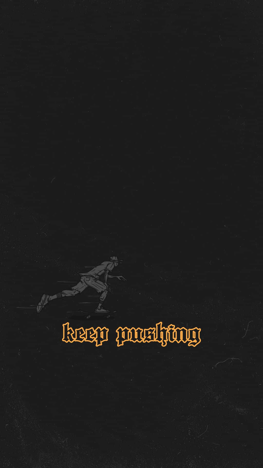 grunge skater, keep pushing, grayscale, Full HD Phone Wallpaper
