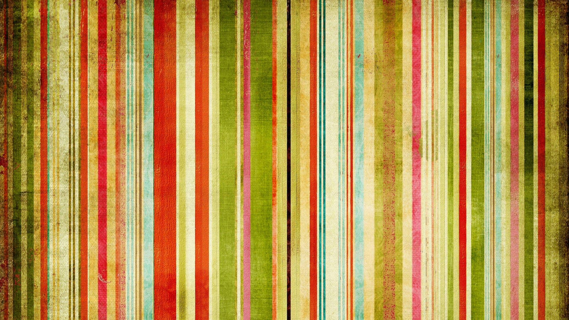 colorful vertical stripes, faded red green and cream, textured retro wallpaper, Full HD Desktop Wallpaper