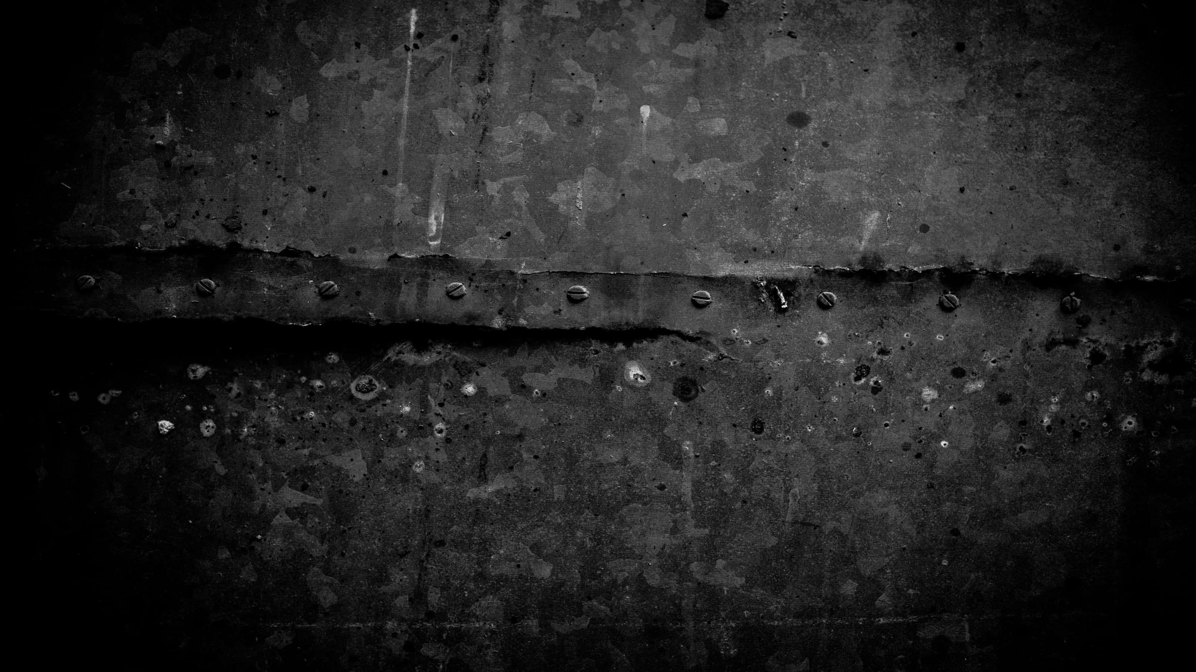 grey grunge, monochrome, weathered metal, 4K Desktop Wallpaper