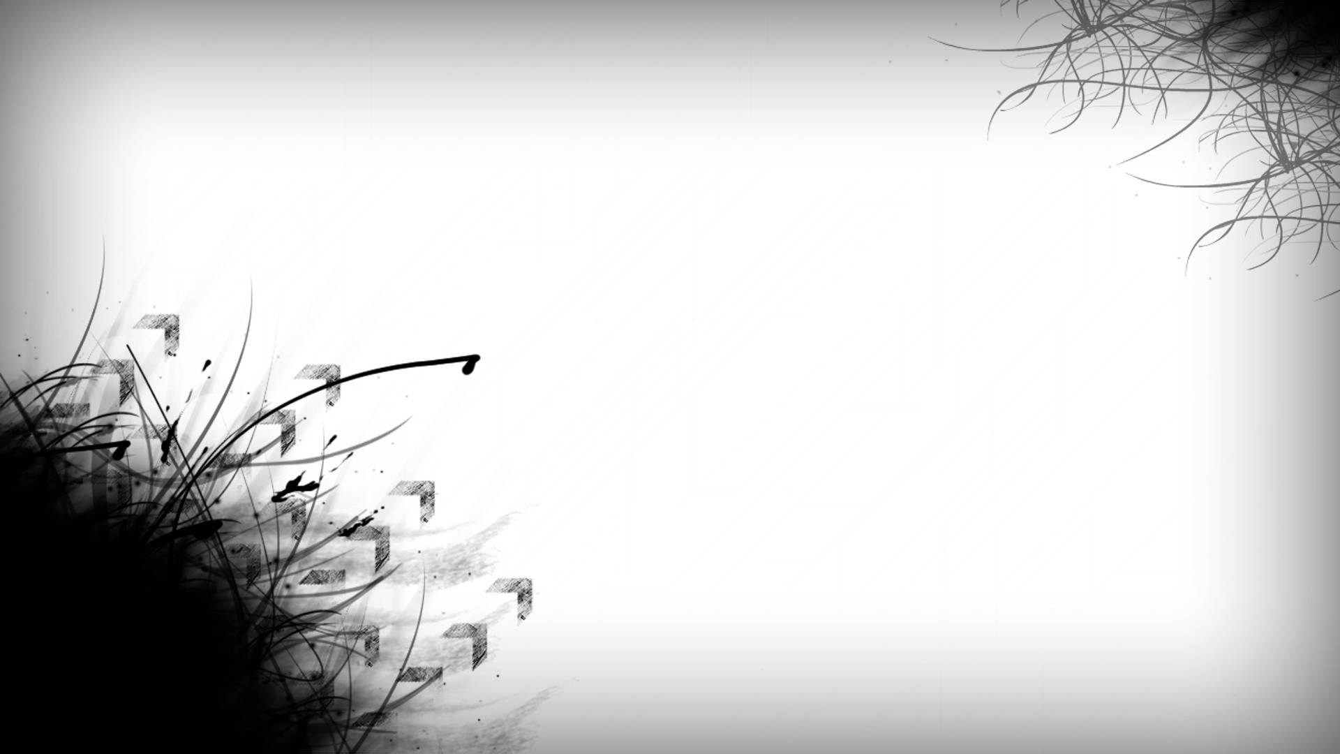 White HD Grunge Frame, black and white abstract, ink splatters, Full HD Desktop Wallpaper