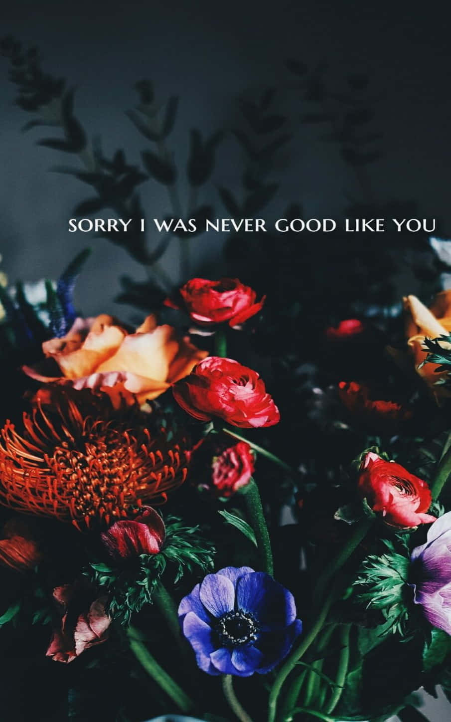 Grunge Tumblr Aesthetic, red orange flowers, blue flowers, HD Phone Wallpaper