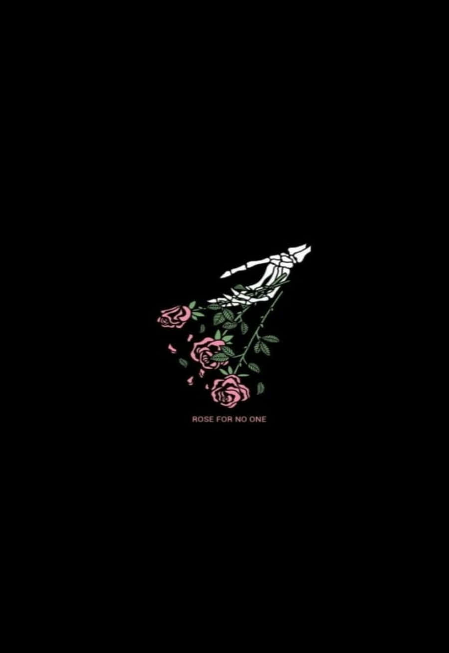 Grunge Tumblr Aesthetic, rose, skeleton hands, HD Phone Wallpaper