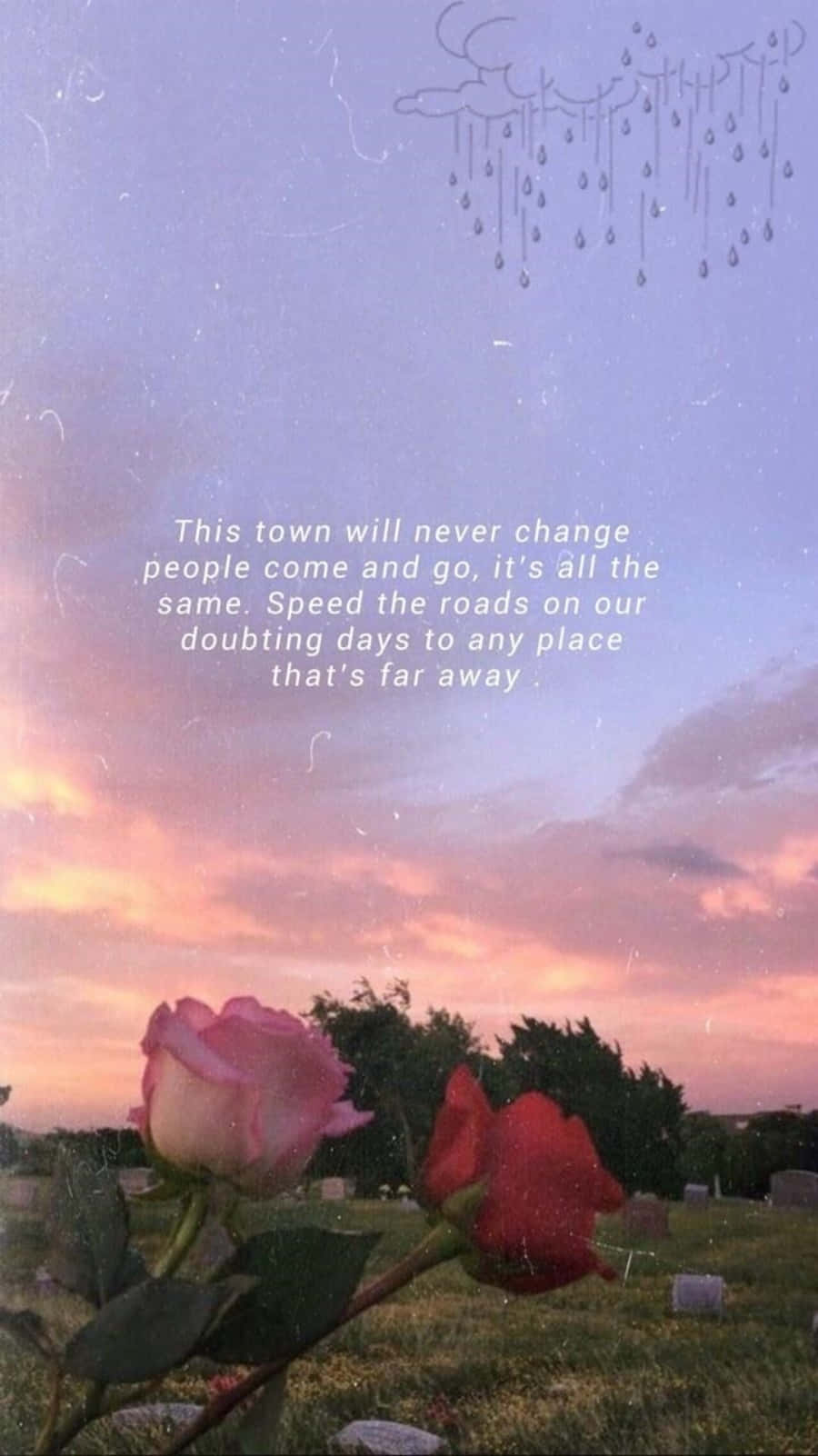Grunge Tumblr Aesthetic, pink roses, red roses, HD Phone Wallpaper