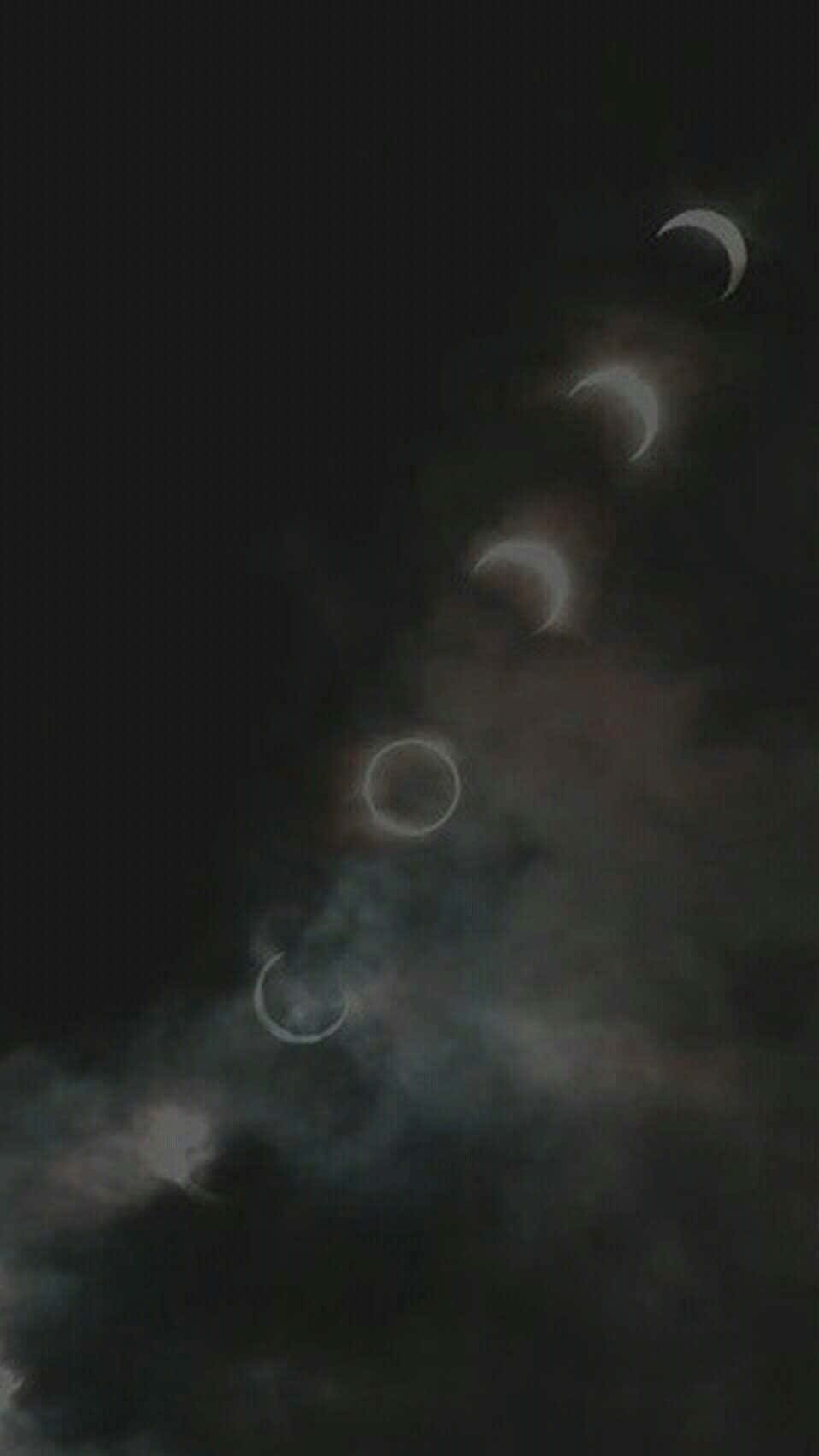 Lunar Phases, lunar eclipse phases, dark clouds, HD Phone Wallpaper