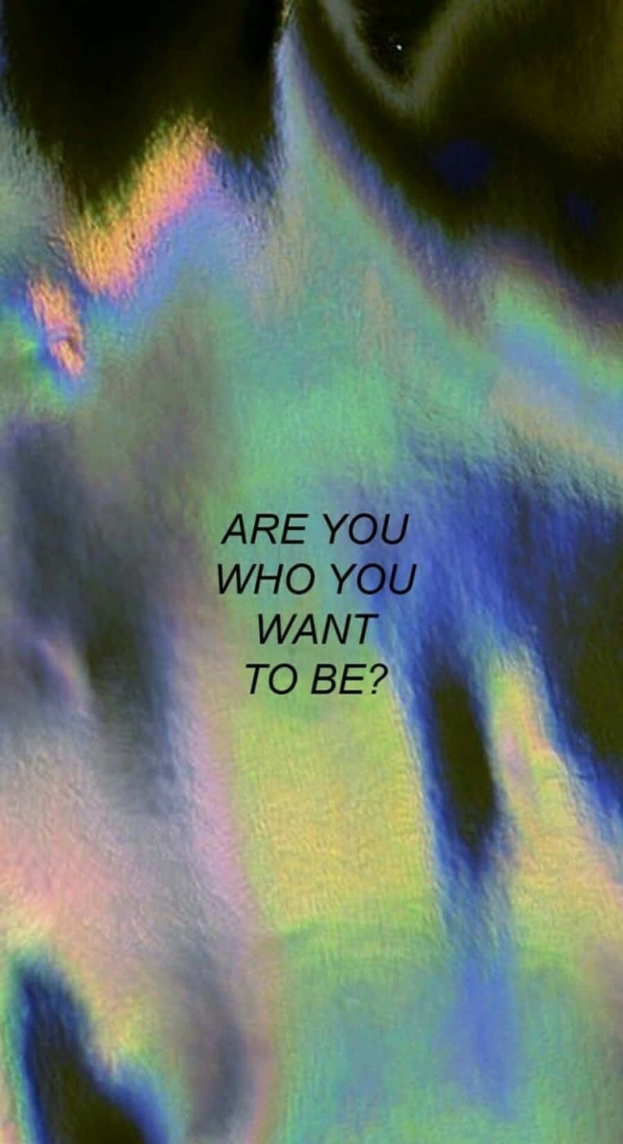 Grunge Tumblr Aesthetic, holographic quote, vibrant iridescent abstract background, HD Phone Wallpaper