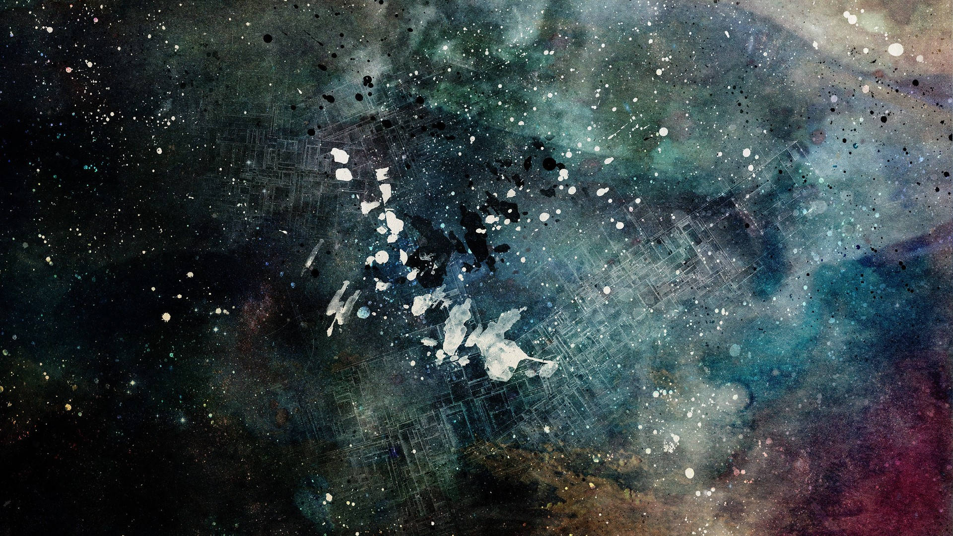 cosmic nebula, deep blues, purples, Full HD Desktop Wallpaper