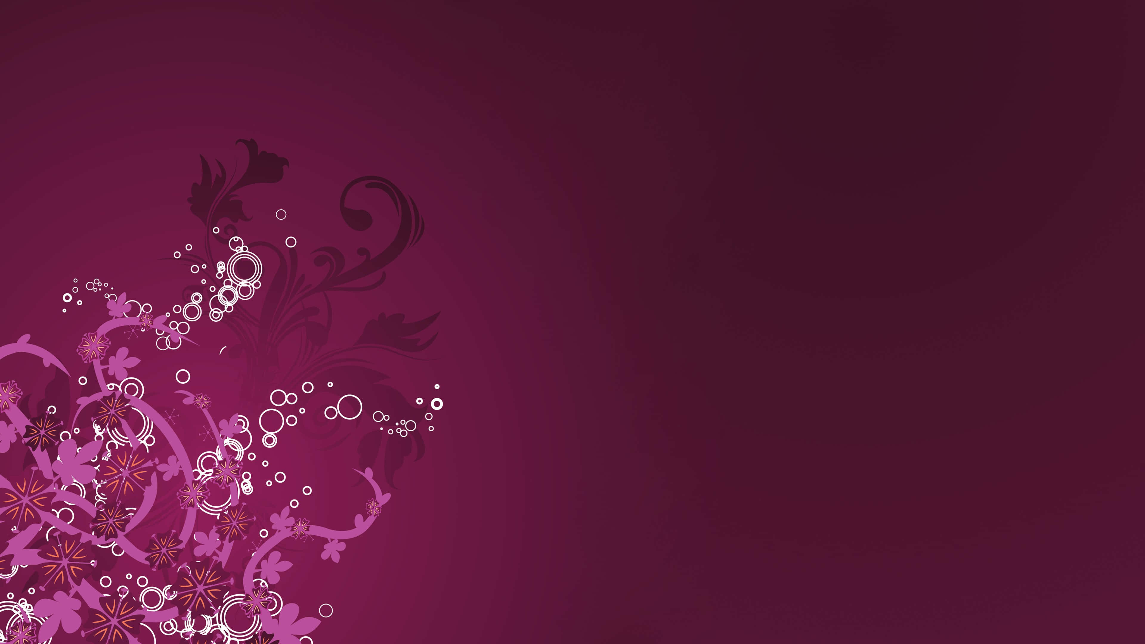 Grunge, mac, purple floral swirls, 4K Desktop Wallpaper
