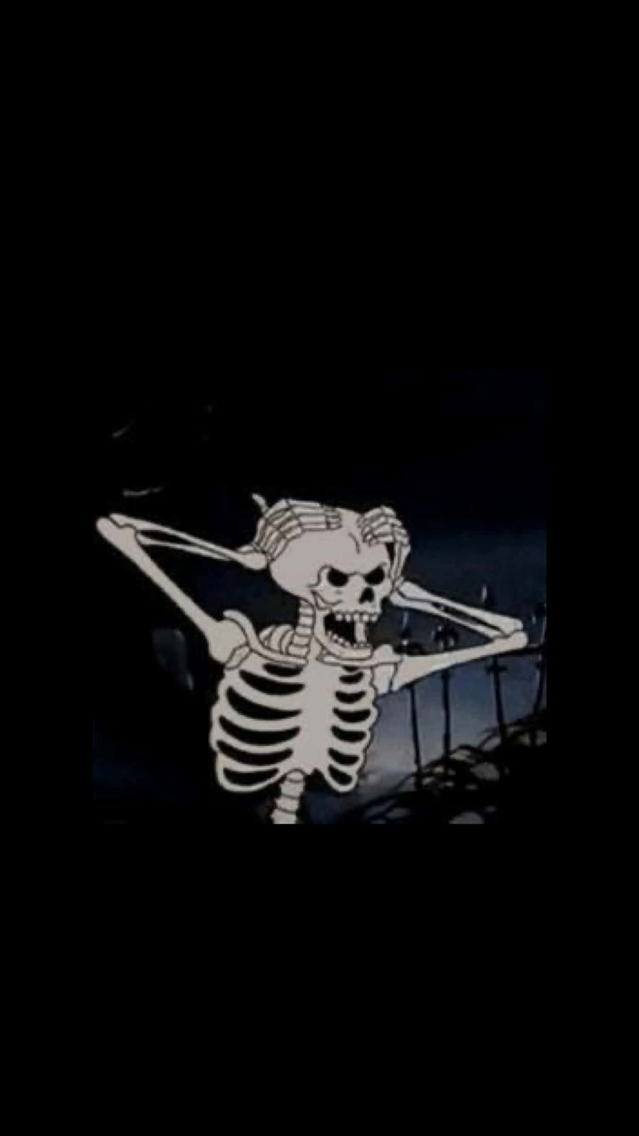 cartoon skeleton, witch hat, dab pose, Full HD Phone Wallpaper