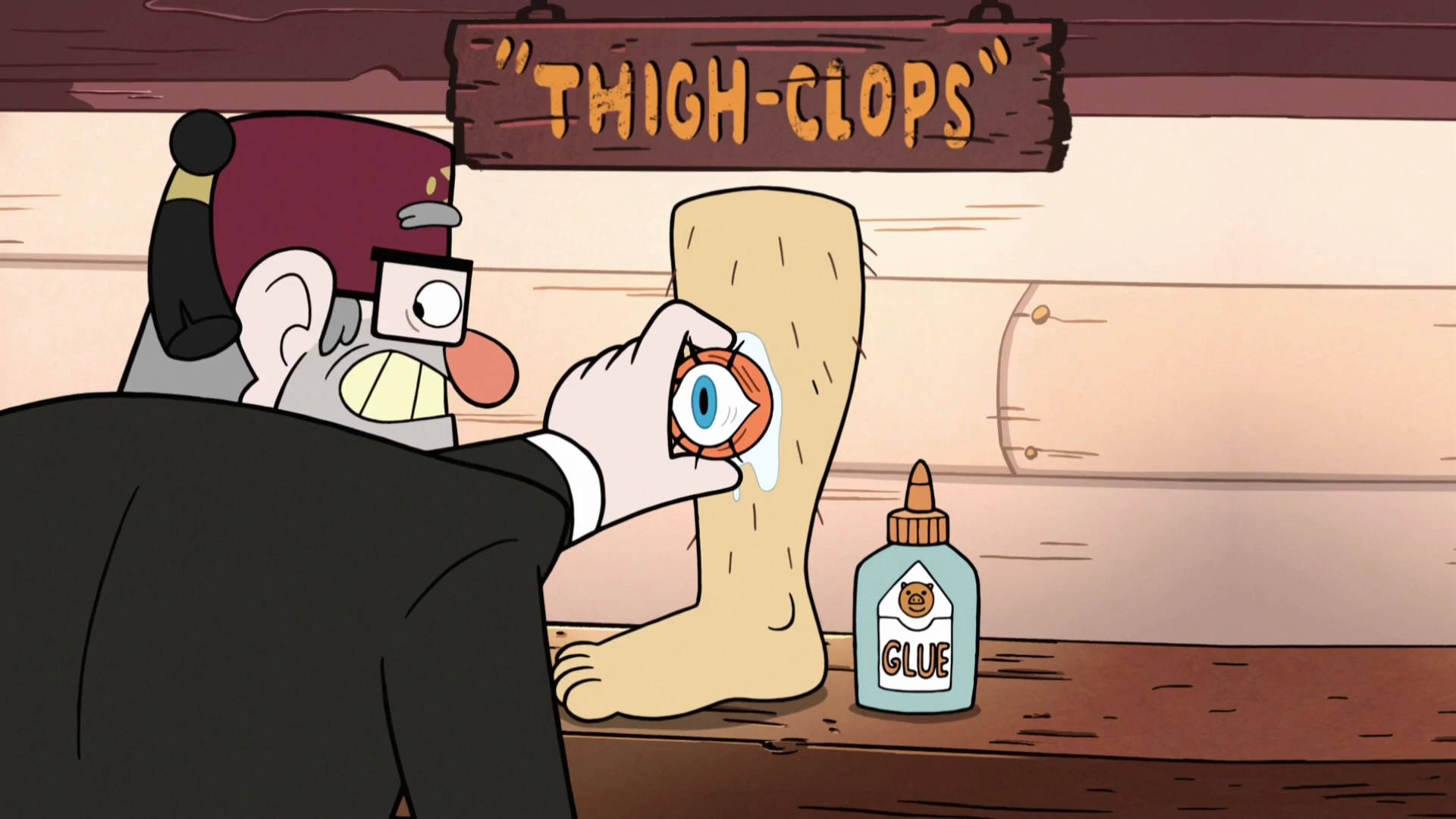 Grunkle Stan, thigh-clops, lab coat, Full HD Desktop Wallpaper