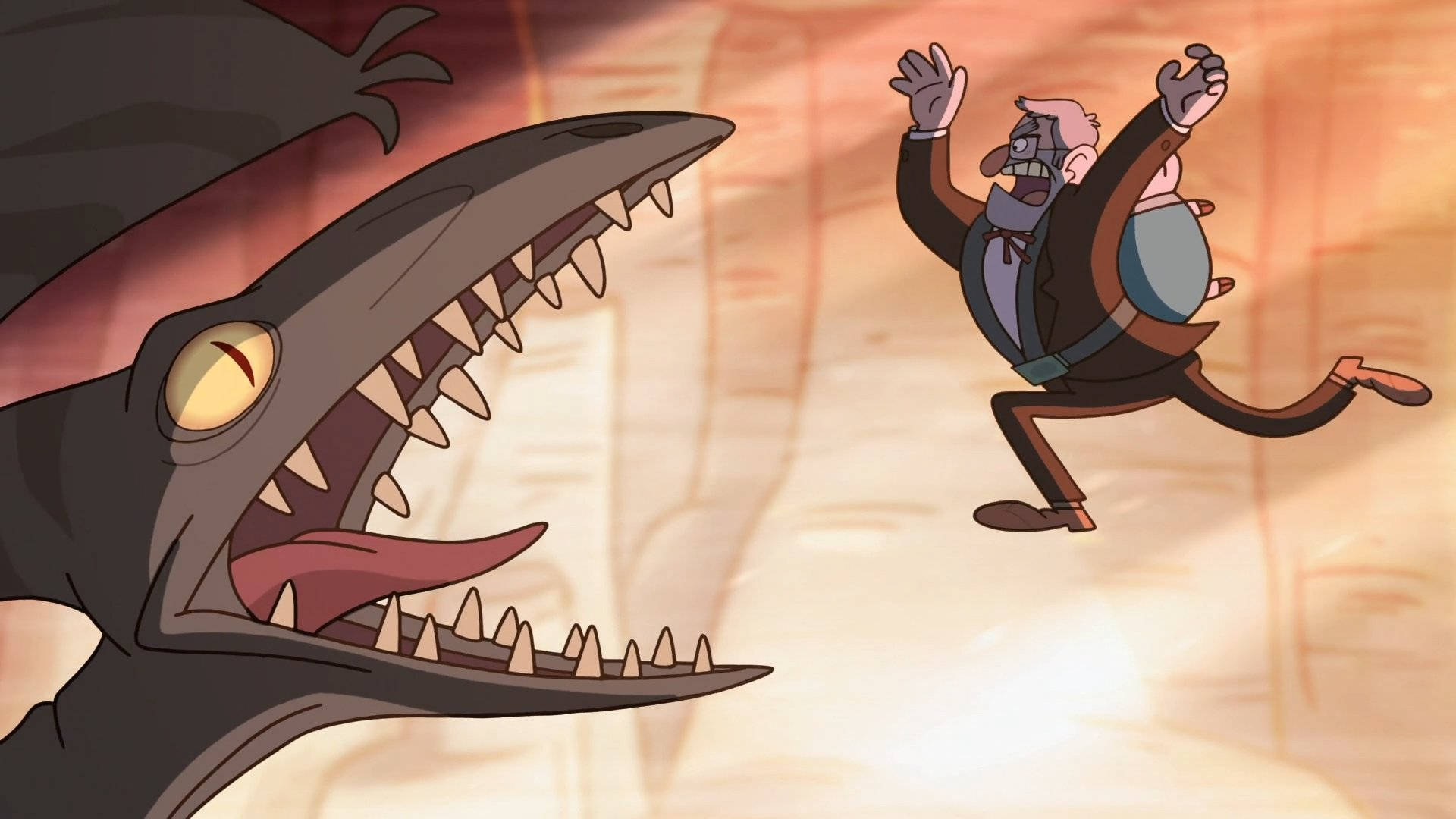 Grunkle Stan, pterodactyl, giant dinosaur, Full HD Desktop Wallpaper