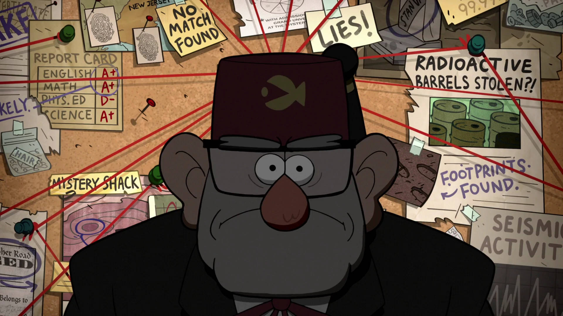 Grunkle Stan, fez, glasses, Full HD Desktop Wallpaper