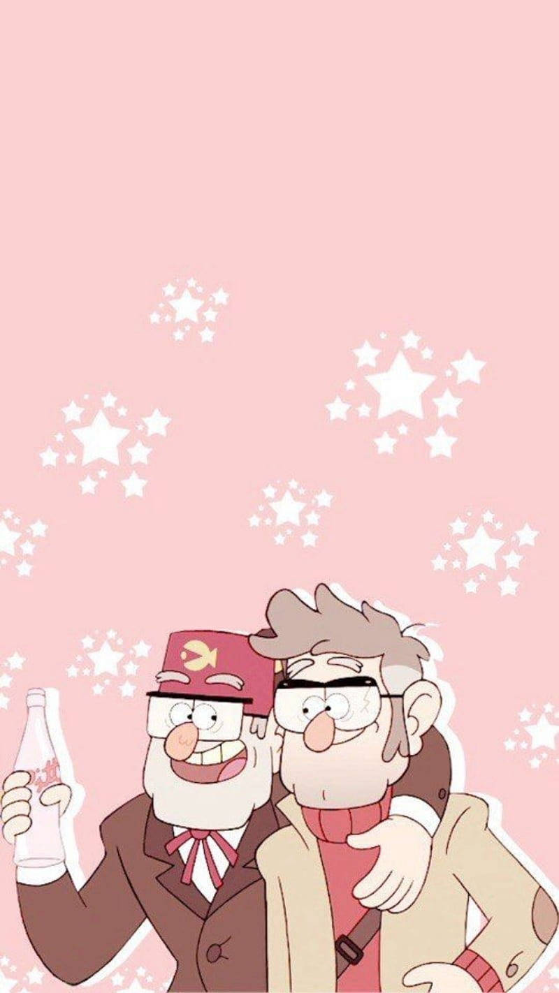 Grunkle Stan, brother, pink background, HD Phone Wallpaper