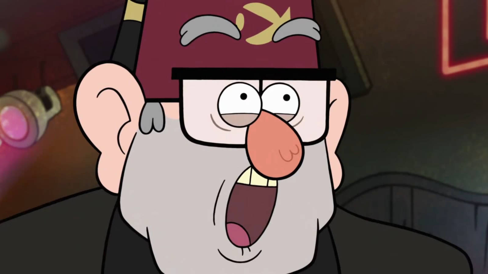 Grunkle Stan, red hat, glasses, HD Desktop Wallpaper