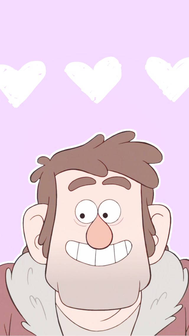 Grunkle Stan, pink, lavender, SD Phone Wallpaper