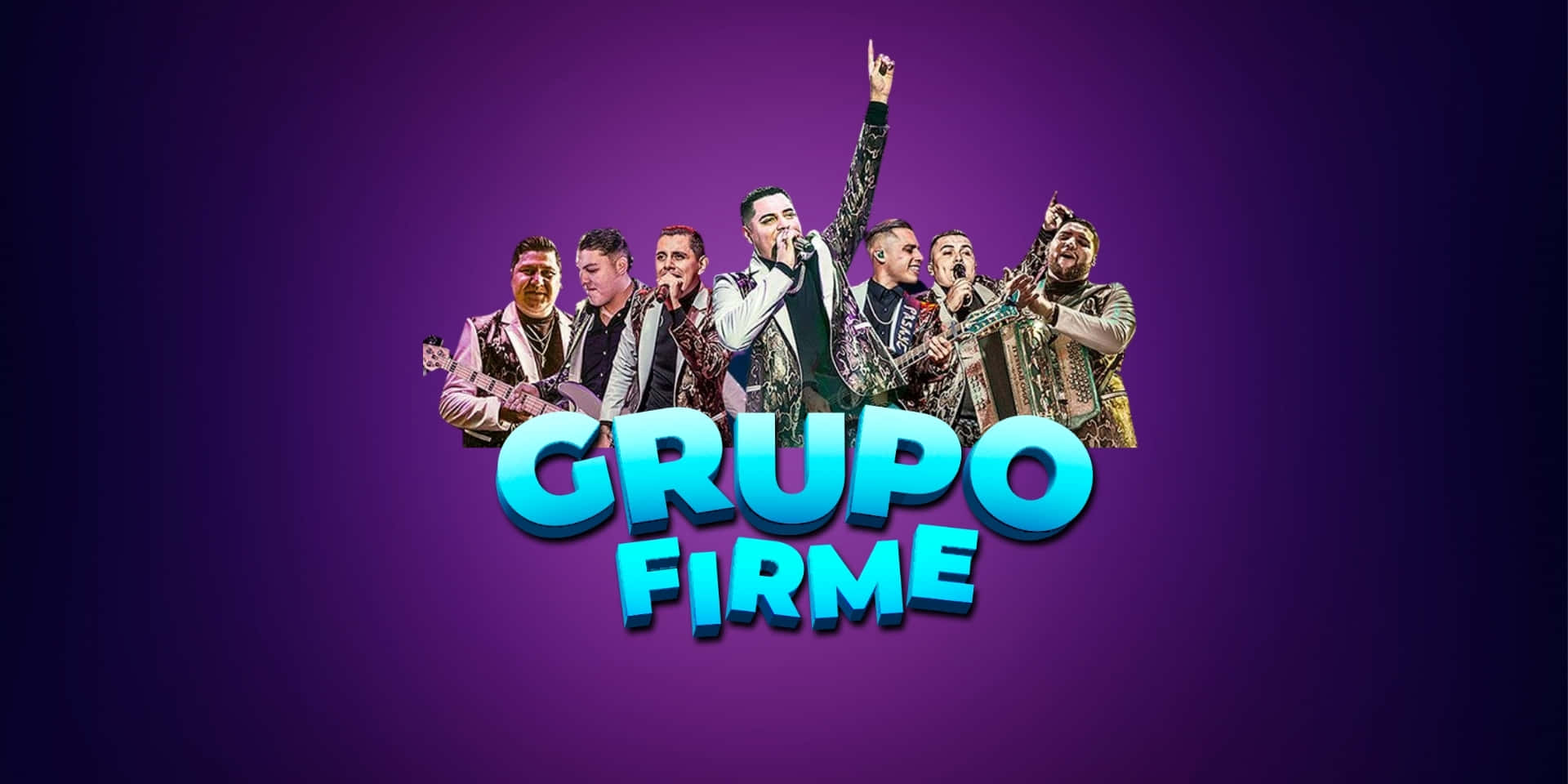 Grupo Firme, seven musicians, ornate suits, Full HD Desktop Wallpaper