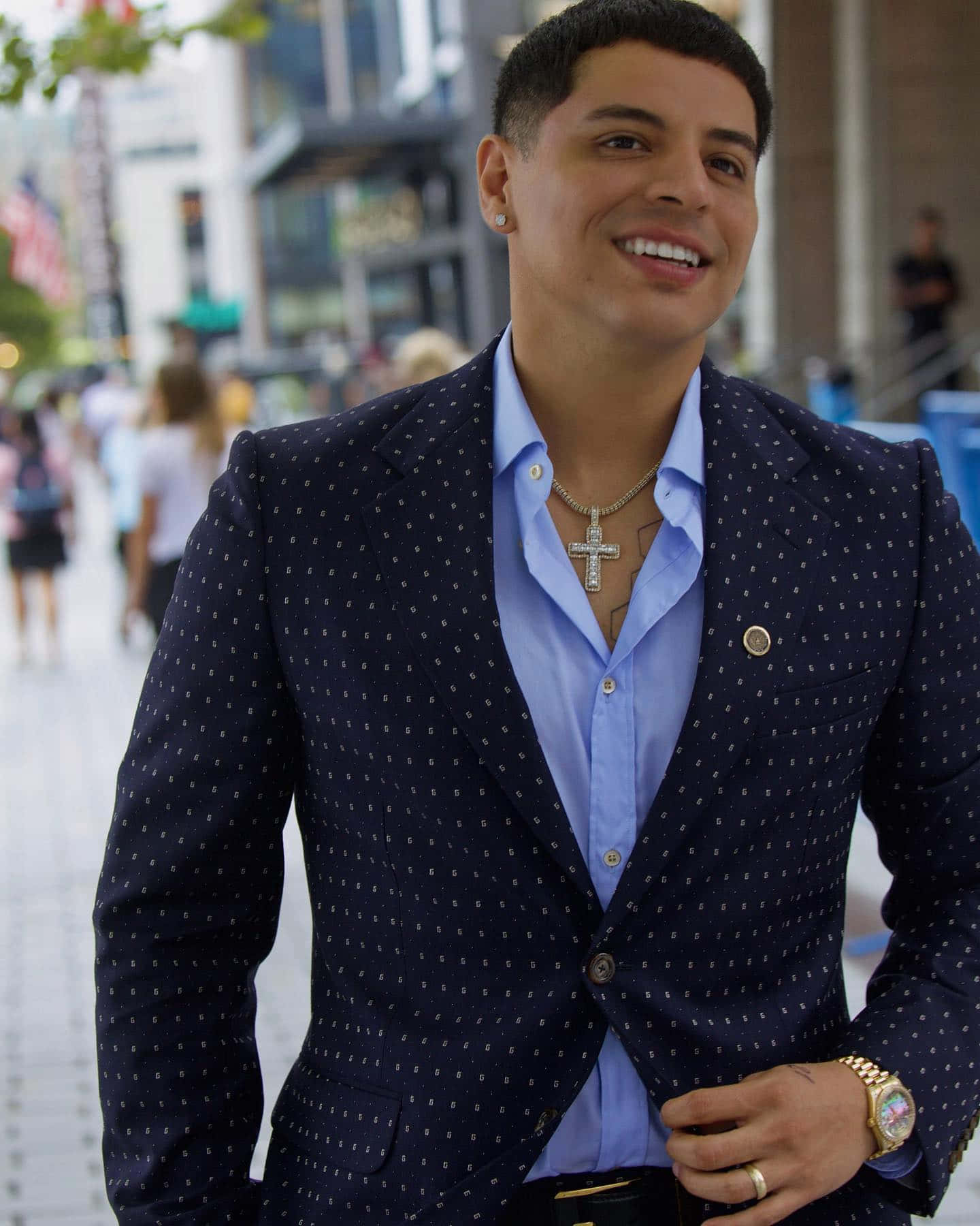 Grupo Firme, navy blazer, light blue shirt, HD Phone Wallpaper