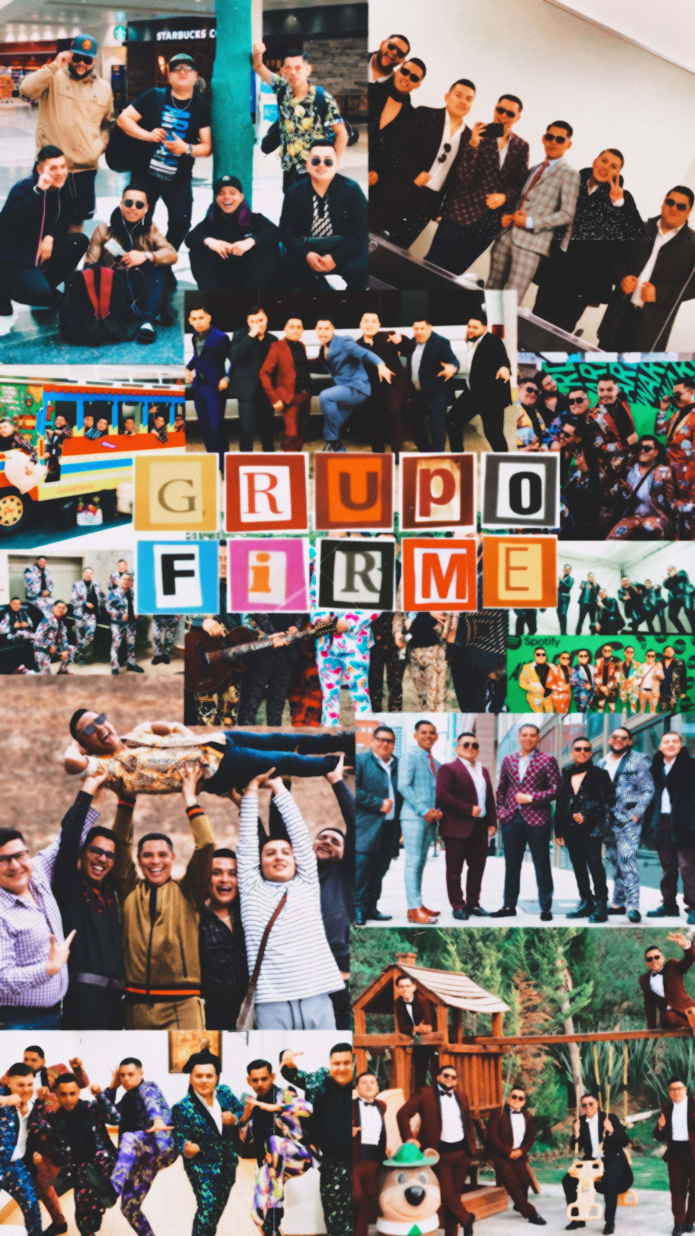 Grupo Firme, music group, stylish outfits, 4K Phone Wallpaper