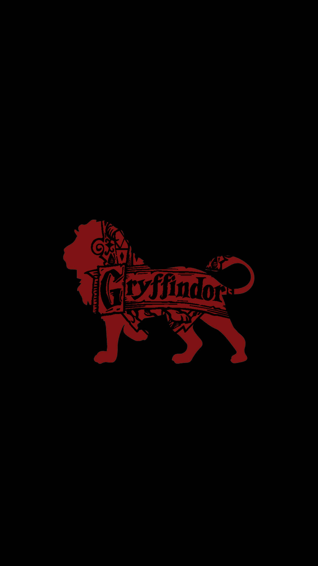 Gryffindor, lion crest, red, Full HD Phone Wallpaper