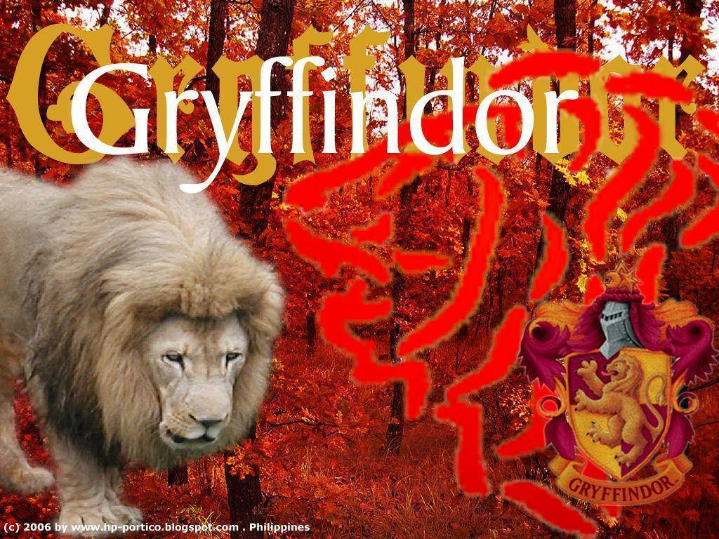 Gryffindor, lion, Gryffindor crest, SD Desktop Wallpaper