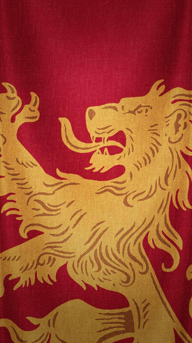 Gryffindor, lion banner, golden rampant lion emblem, HD Phone Wallpaper