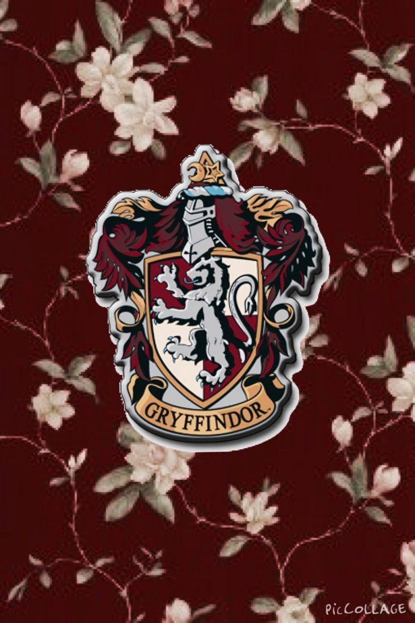 Gryffindor crest, lion emblem, deep red, HD Phone Wallpaper