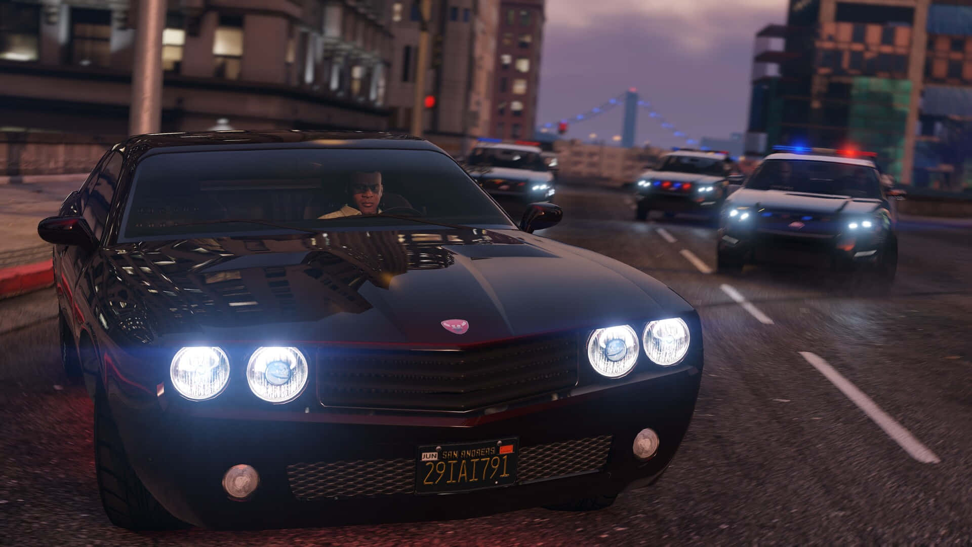 Gta 5, 1920x1080, Night Street Scene, Full HD Desktop Wallpaper