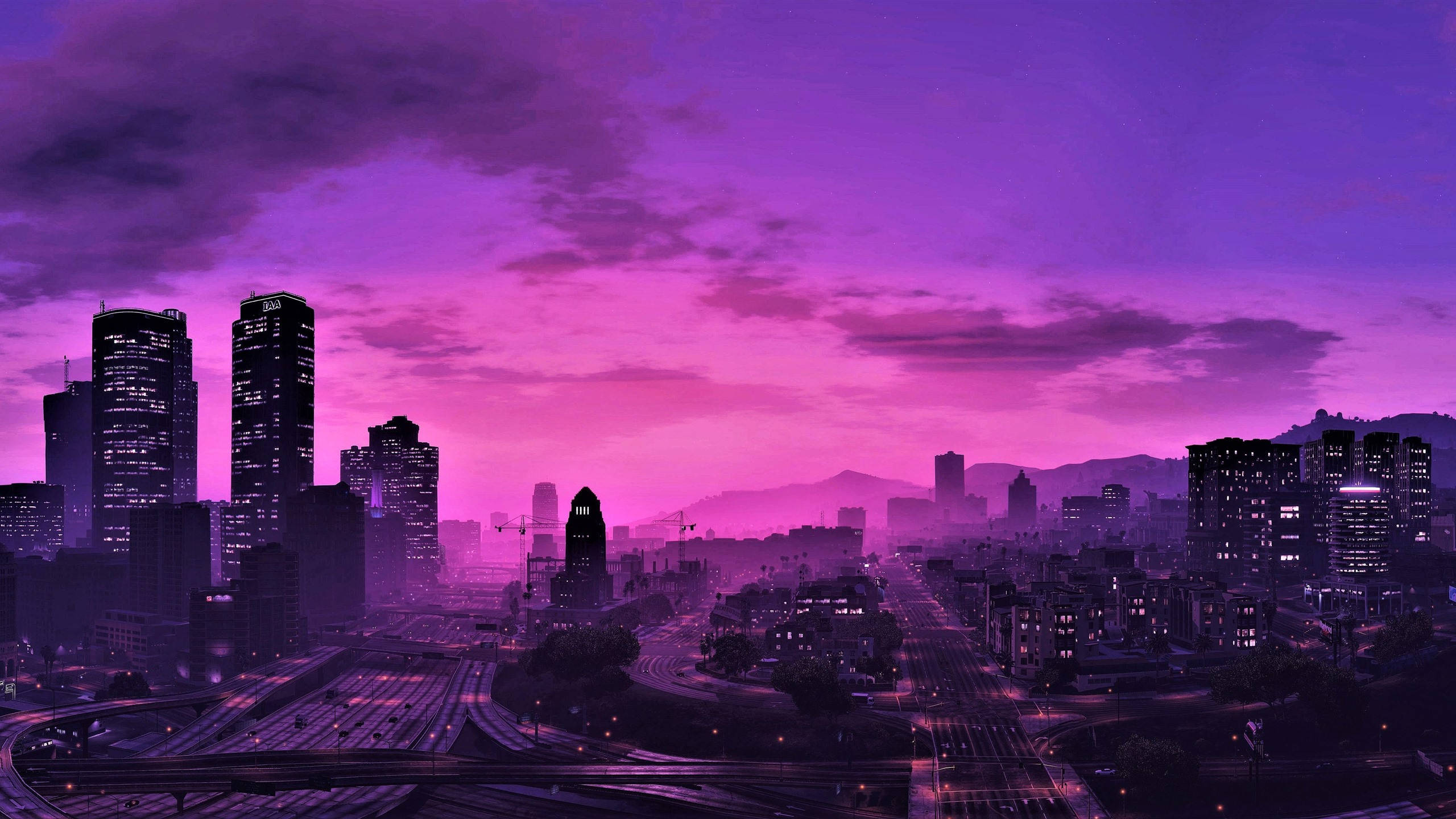 GTA 5, 2560x1440, Nighttime, 2K Desktop Wallpaper