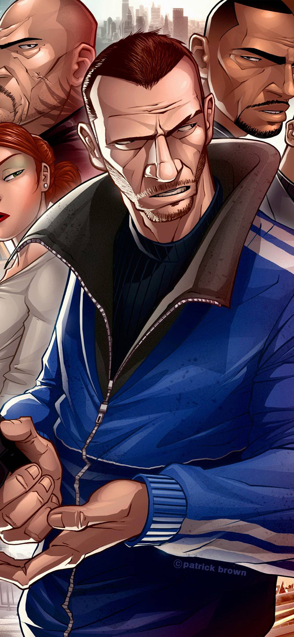 Gta 5, iPhone, anime-style, Full HD Phone Wallpaper
