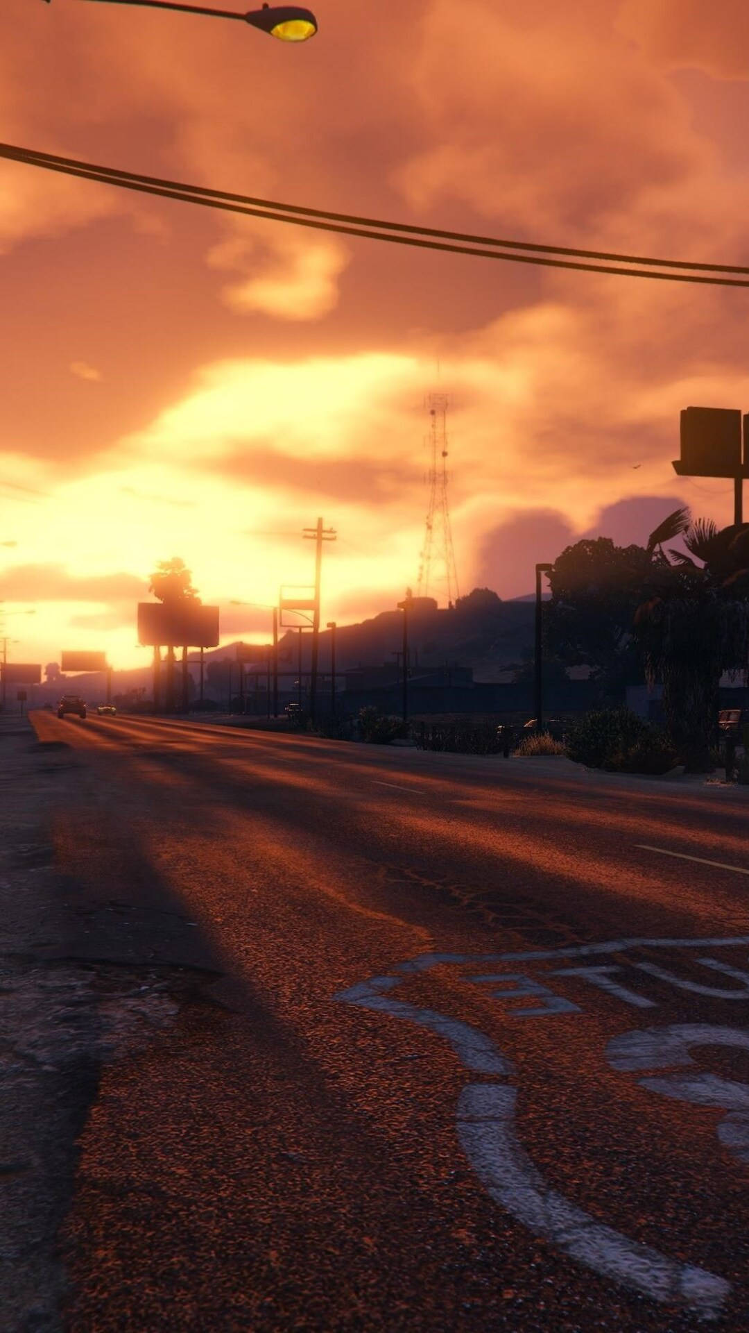 Gta 5, iPhone, sunset, Full HD Phone Wallpaper