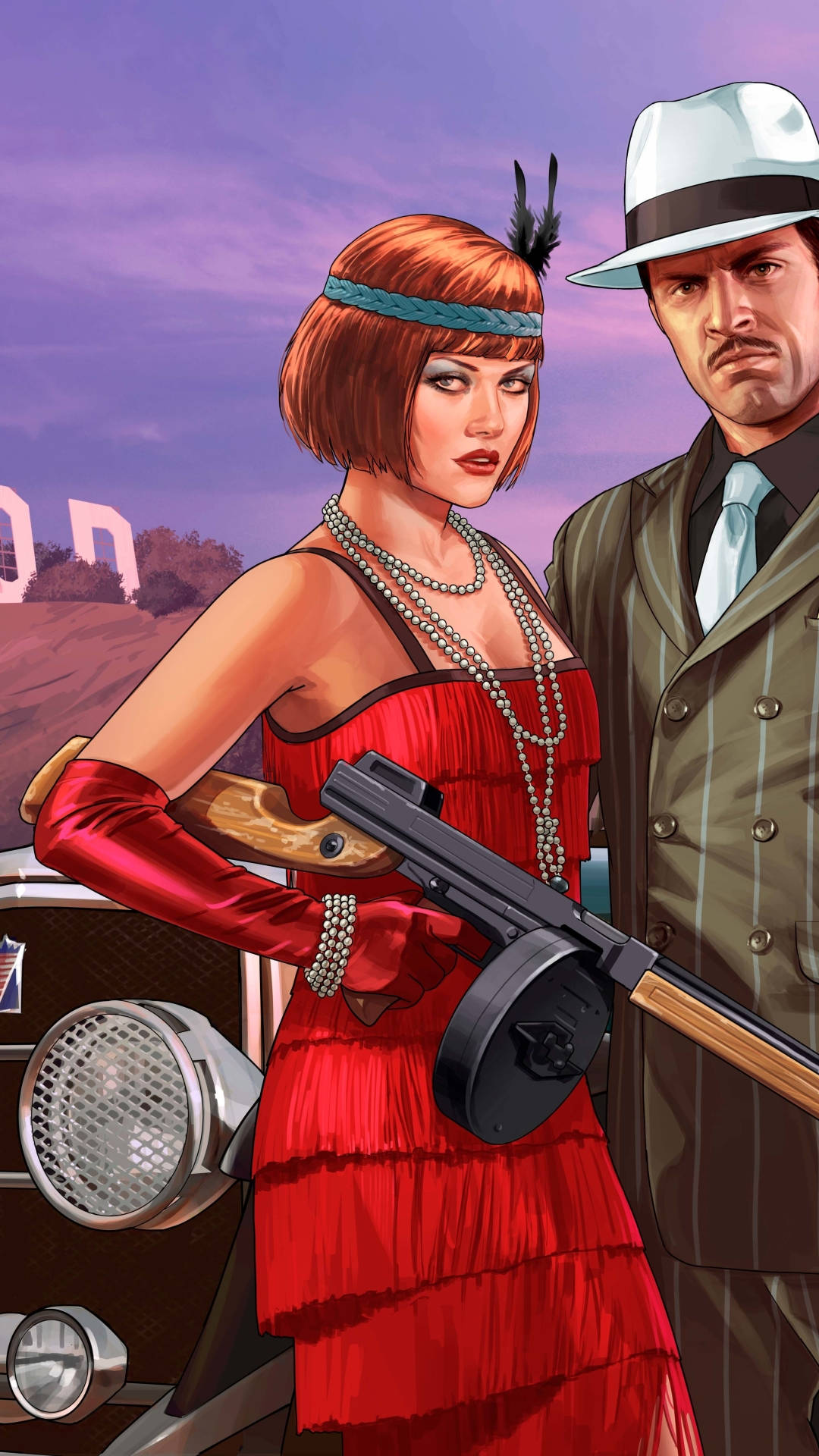 GTA V, iPhone, flapper woman, Full HD Phone Wallpaper