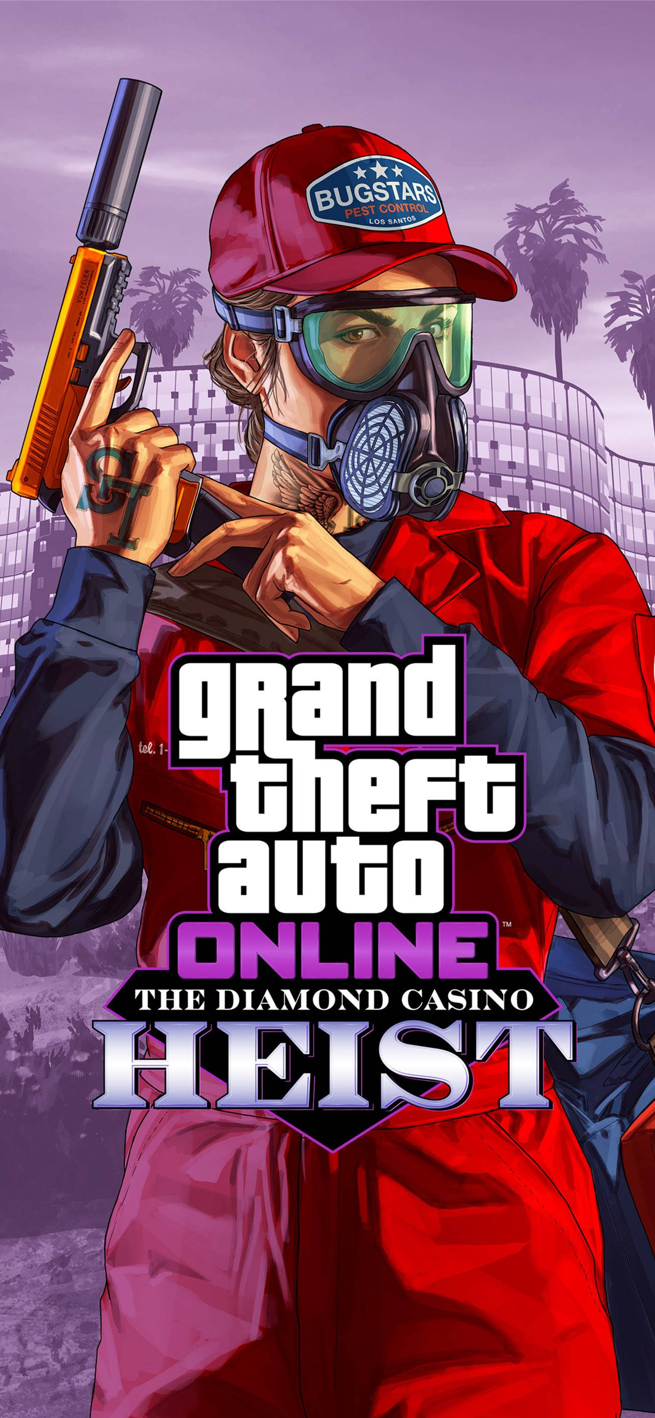 Gta 5, iPhone, red outfit, 2K Phone Wallpaper