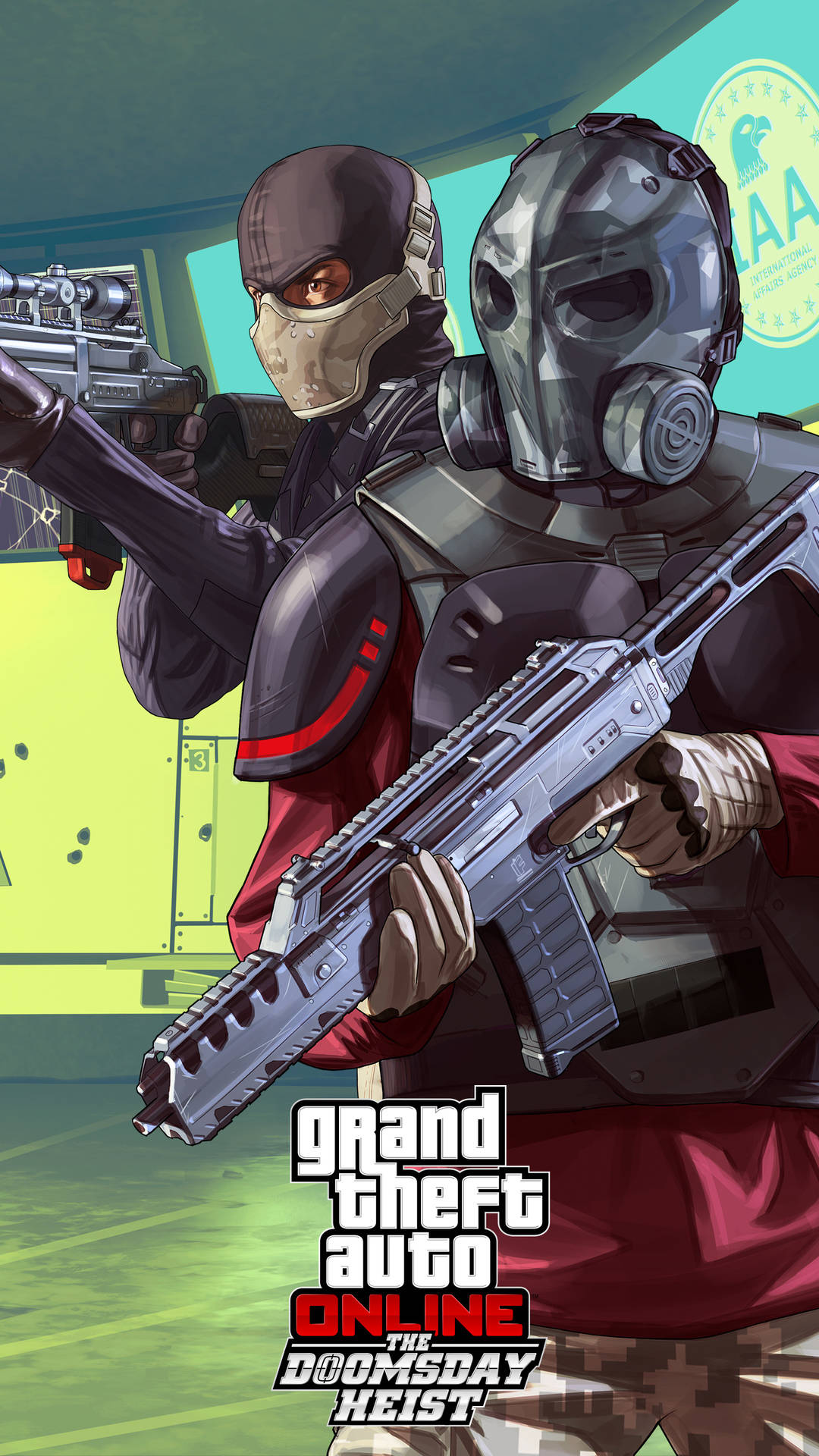 GTA 5, iPhone, neon-lit, Full HD Phone Wallpaper