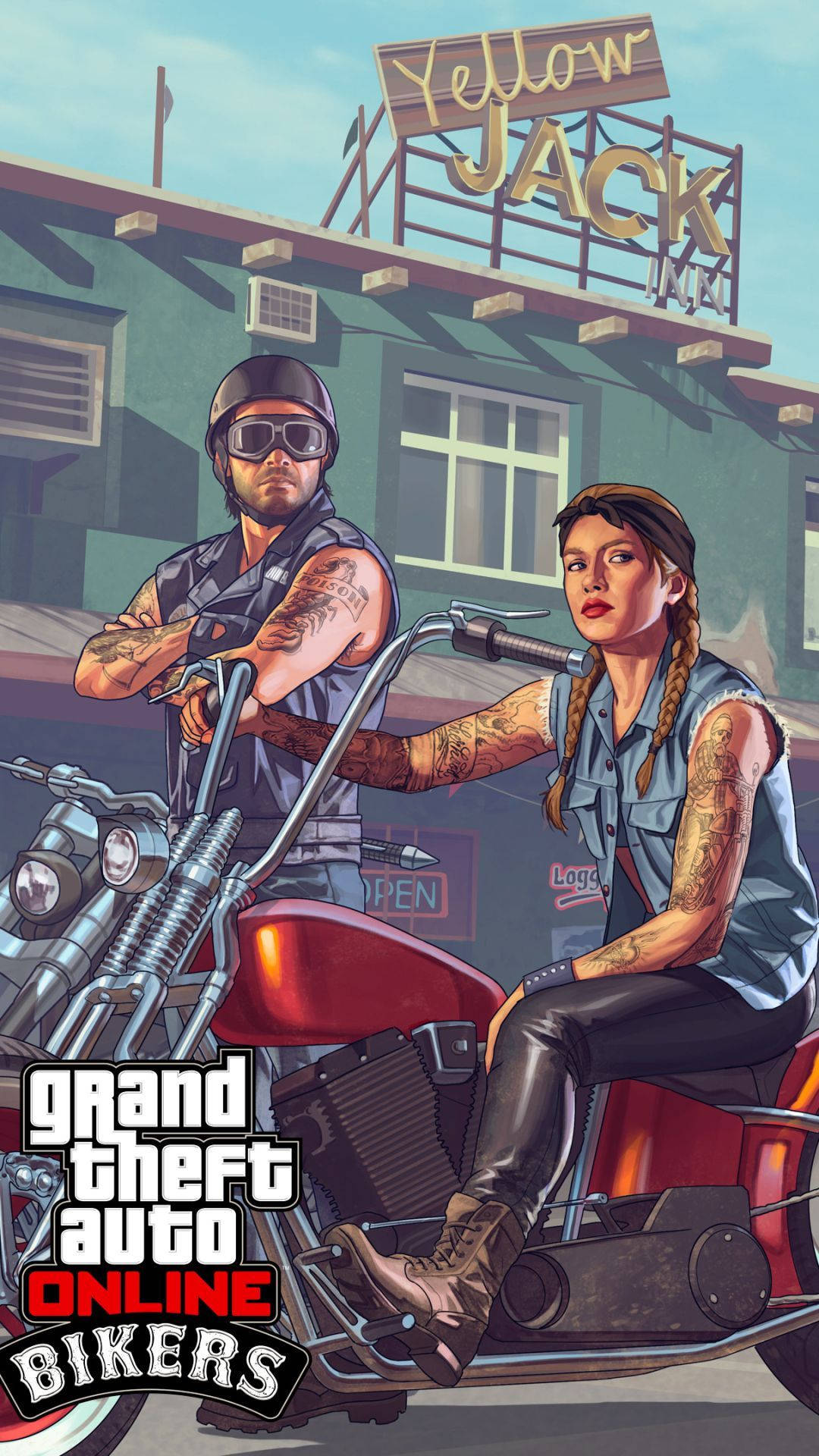 Gta 5 Phone, bikers, red motorcycle, Full HD Phone Wallpaper