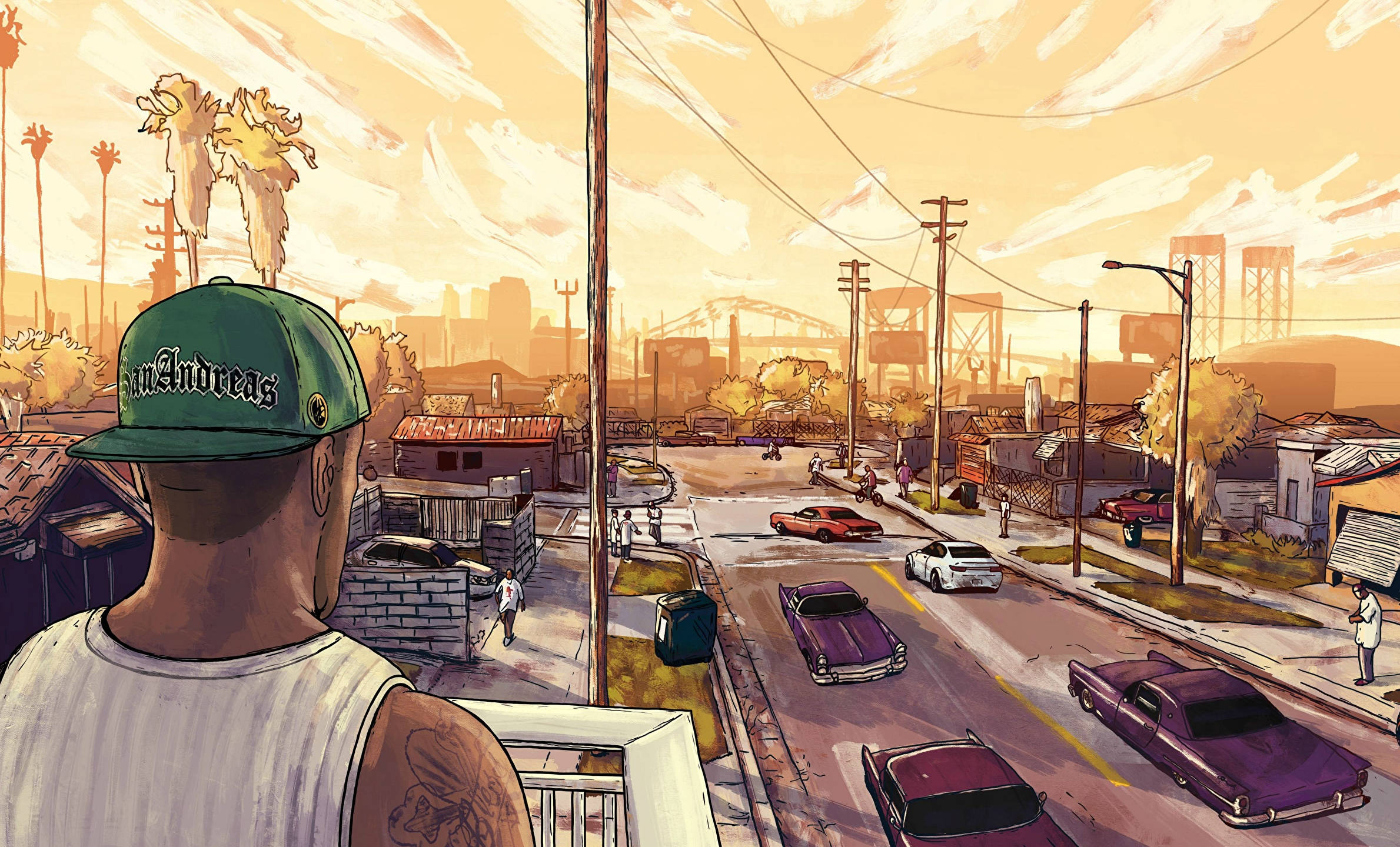GTA 5, 2560x1440, terrace, Full HD Desktop Wallpaper