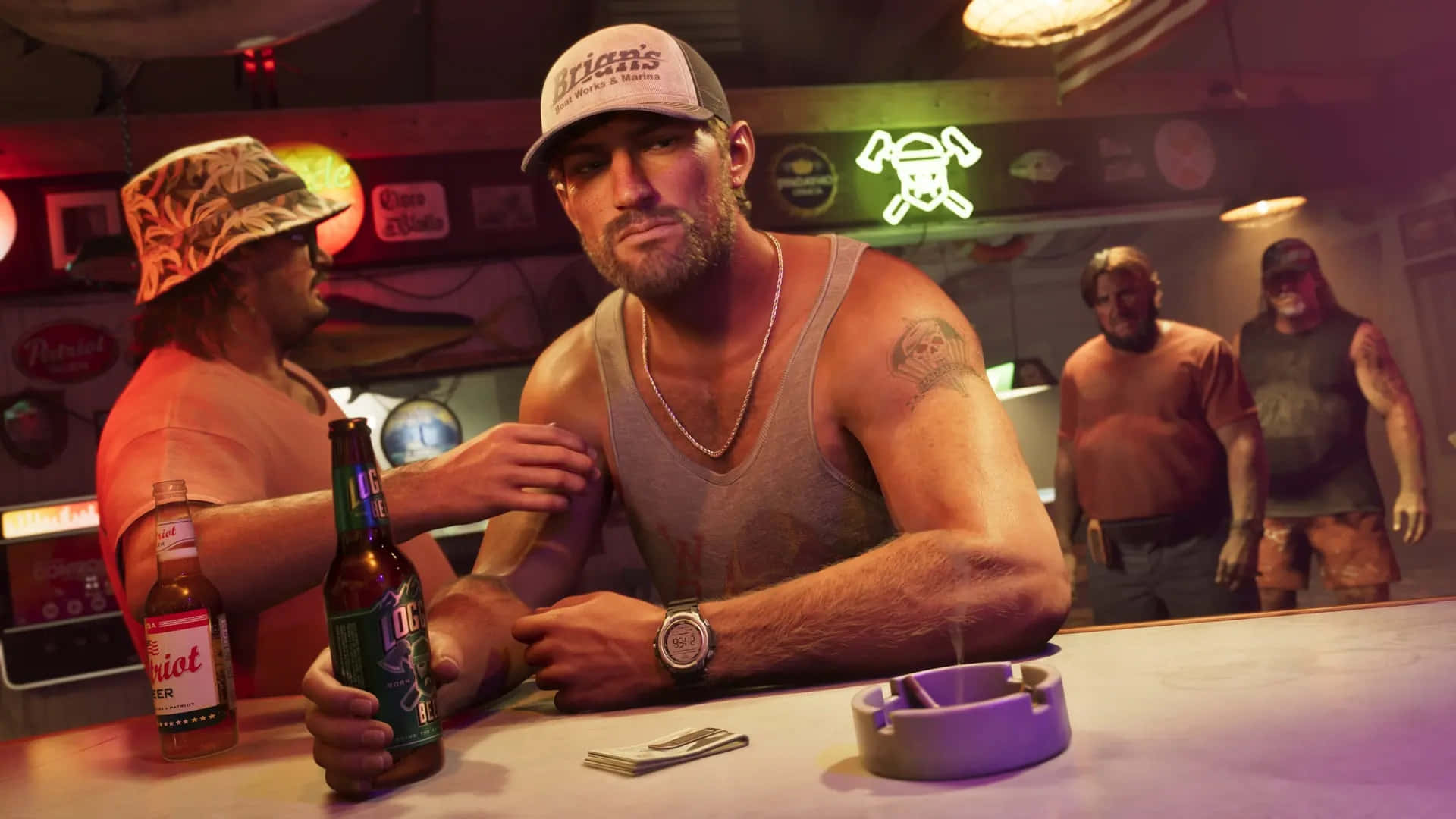 Gta 6, character reveal, bar, Full HD Desktop Wallpaper