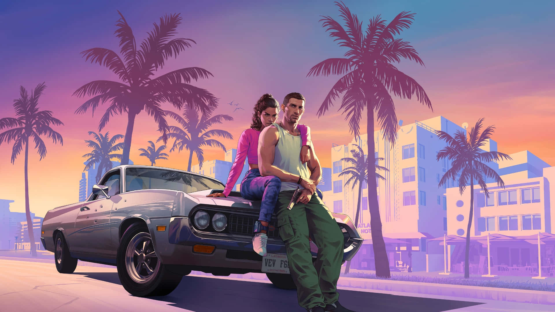 Gta 6, sunset, pastel sunset, Full HD Desktop Wallpaper
