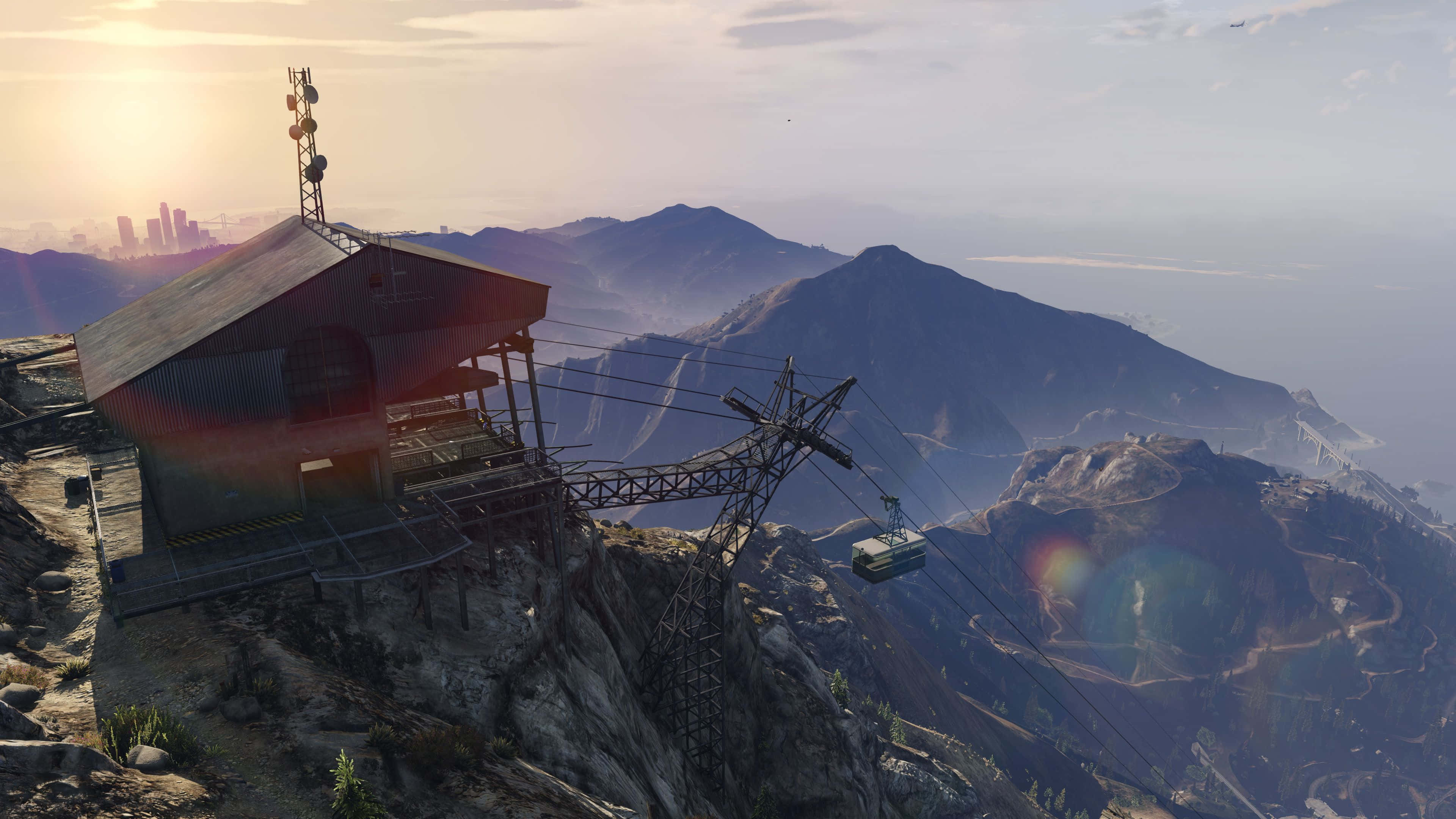 GTA 5, 3840 x 2160, cable car station, 4K Desktop Wallpaper