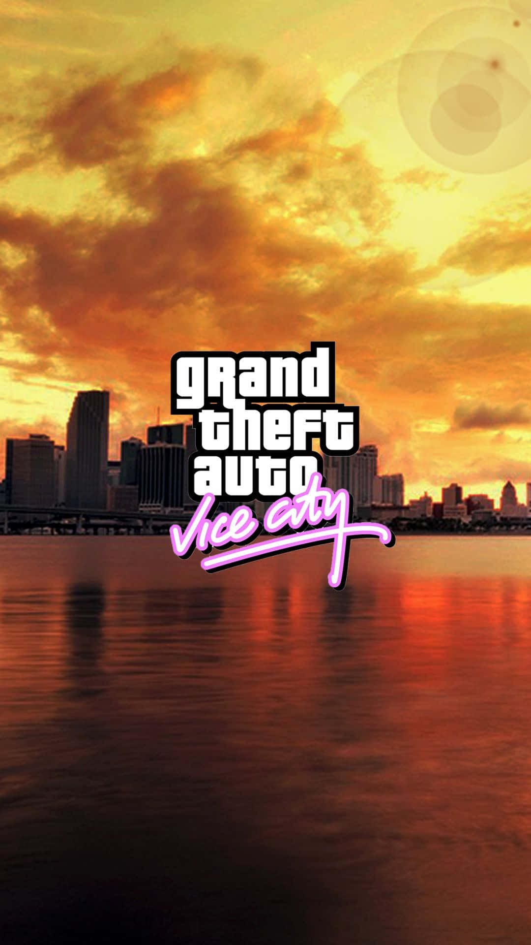 Gta Vice City, Vice City skyline, sunset, Full HD Phone Wallpaper