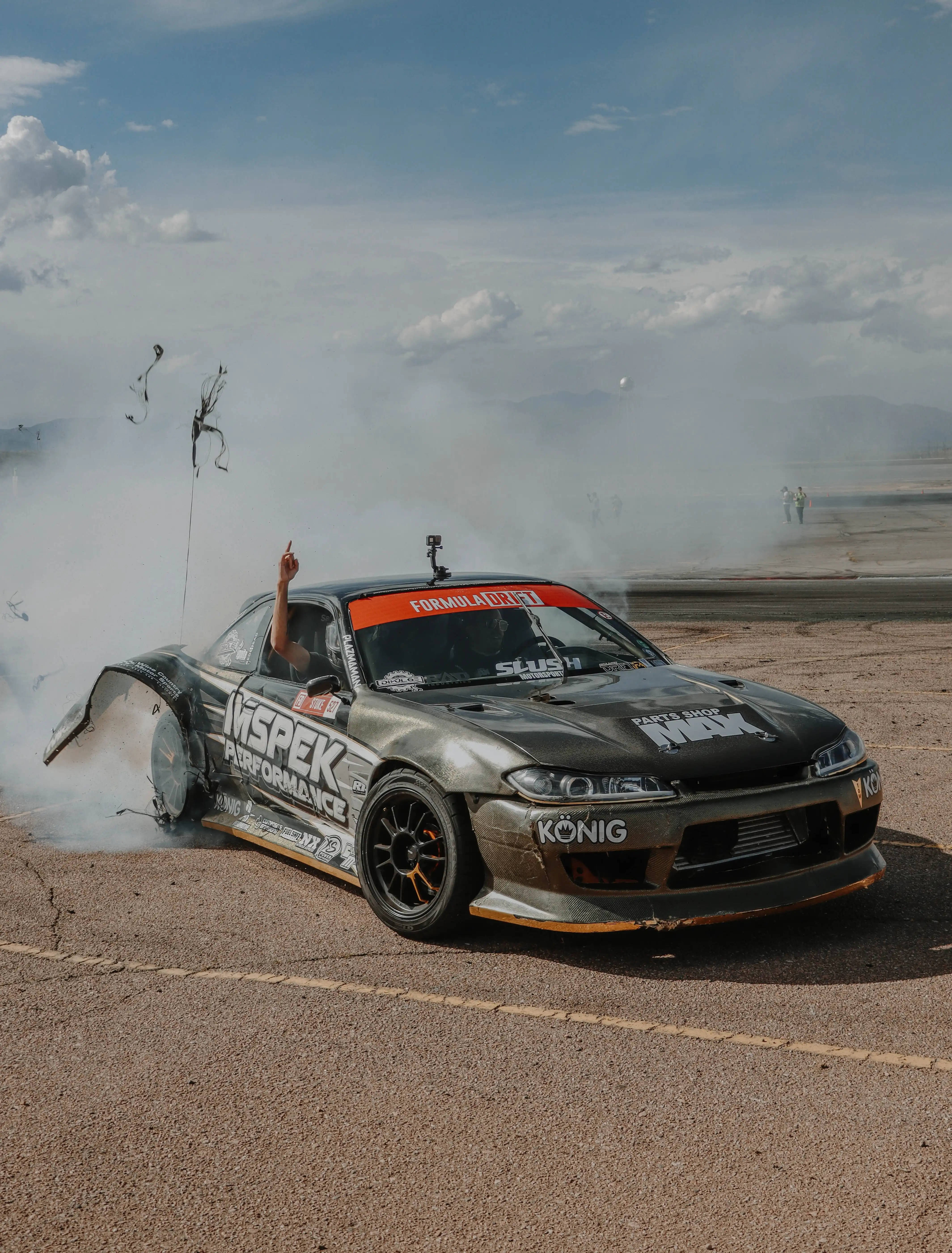 GTR Car, drift car, cracked asphalt track, 5K Phone Wallpaper