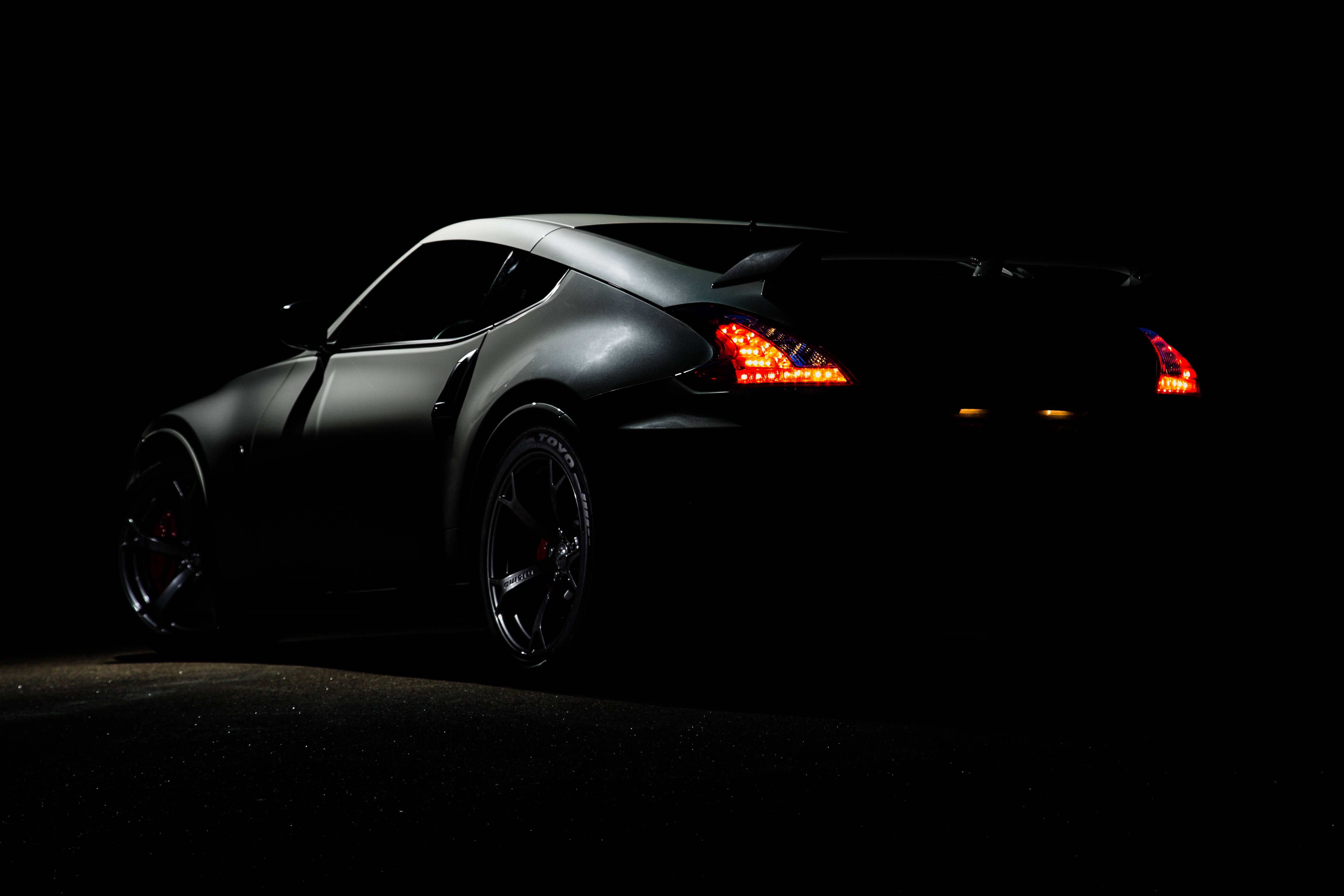 370Z, GTR Car, matte black, 5K Desktop Wallpaper
